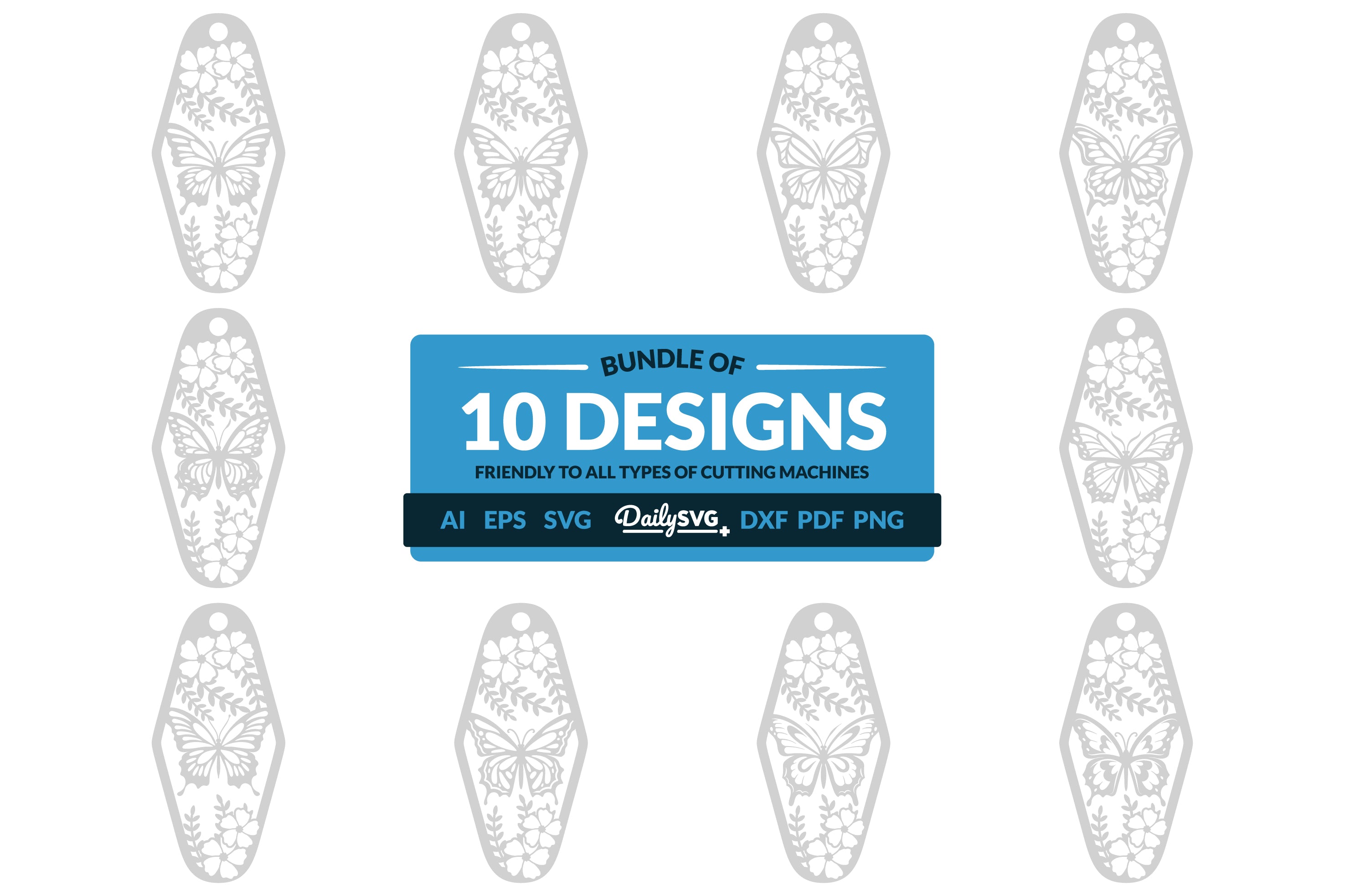 Floral Butterfly Motel Clipart Daily SVG Bundles