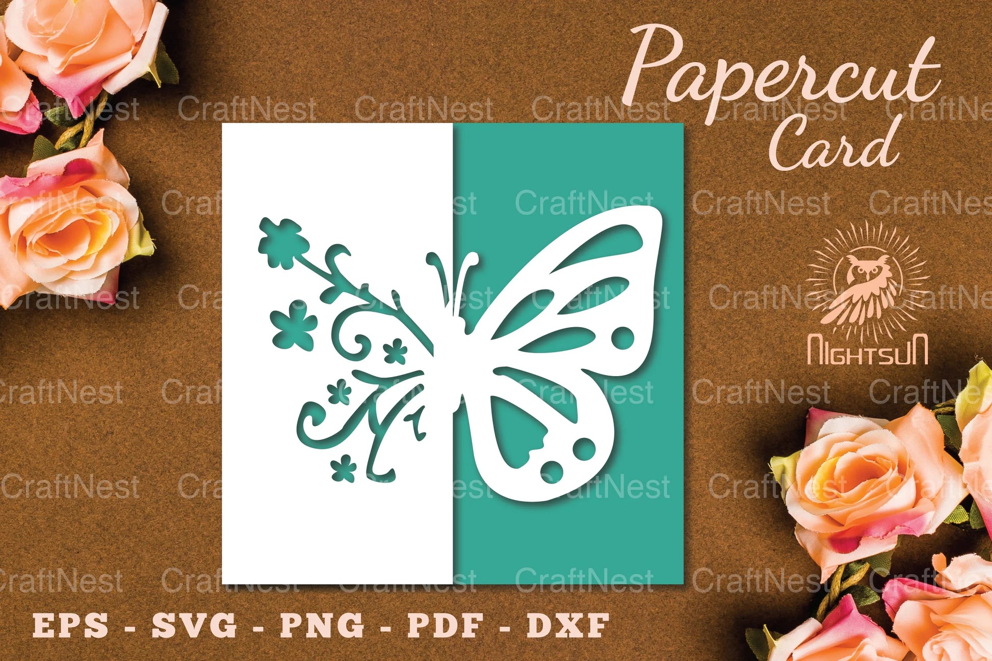 Floral Butterfly Papercut Card SVG Bundle - CraftNest - Digital Crafting and Art