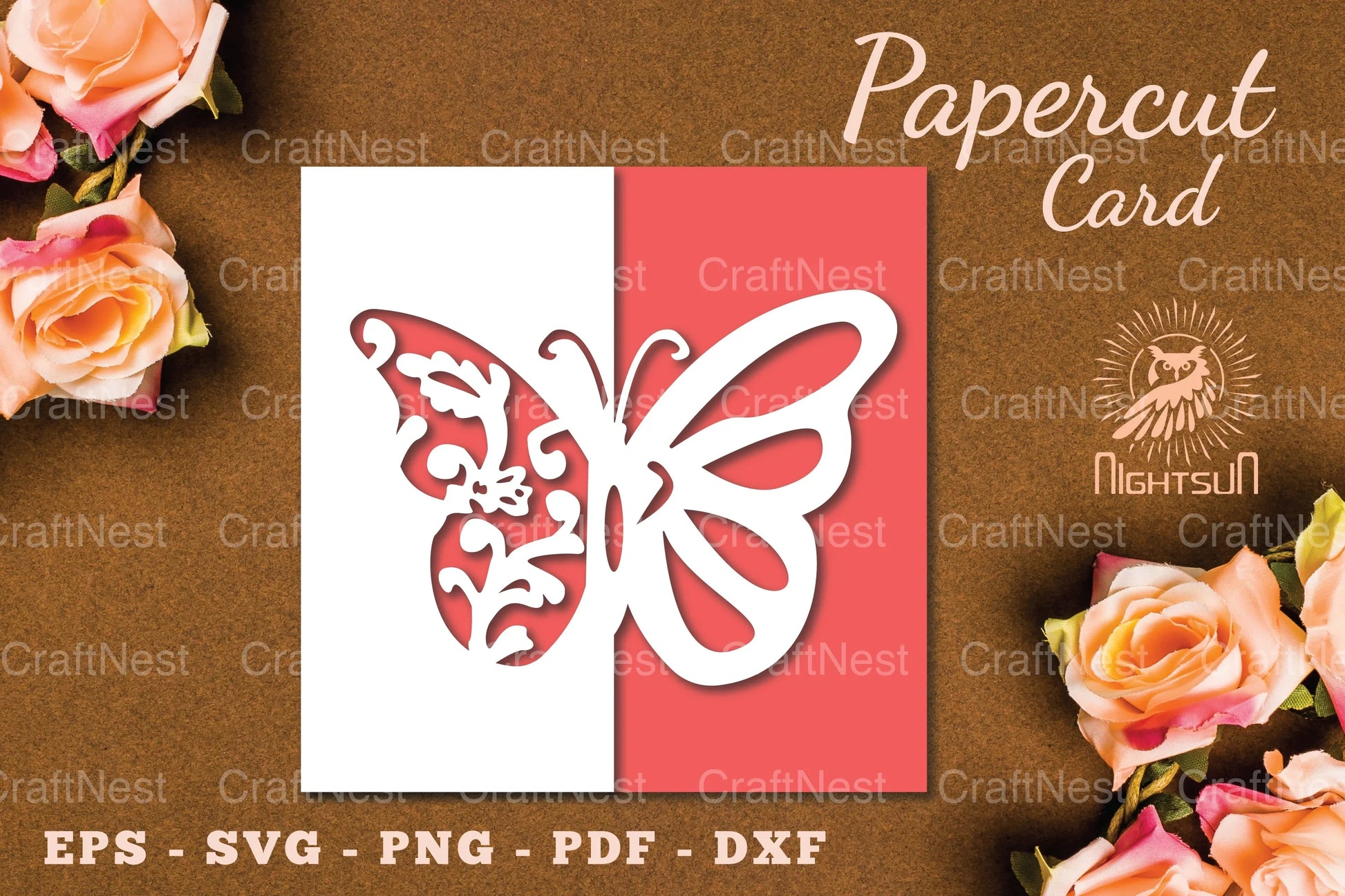 Floral Butterfly Papercut Card SVG Bundle - CraftNest - Digital Crafting and Art