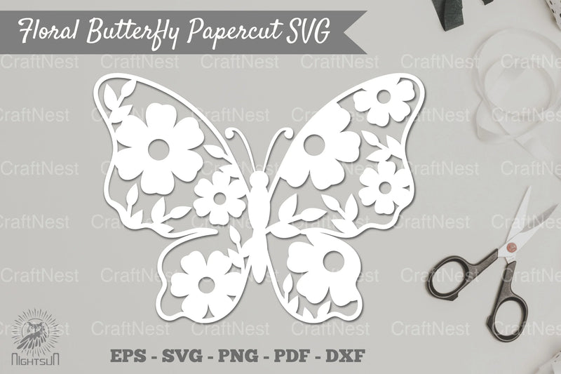 Floral Butterfly Papercut SVG Bundle - CraftNest - Digital Crafting and Art