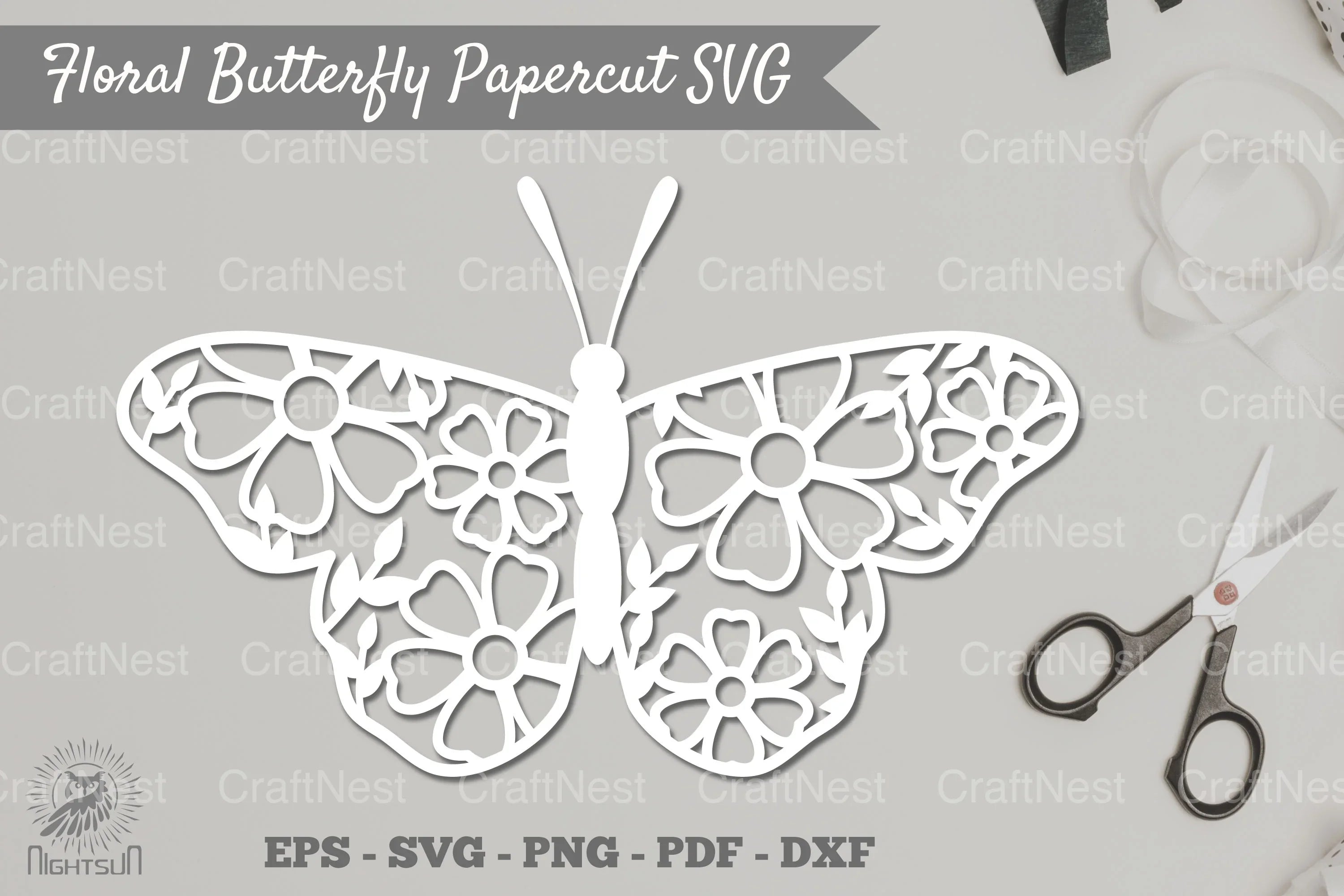 Floral Butterfly Papercut SVG Bundle - CraftNest - Digital Crafting and Art