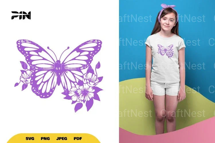 Floral Butterfly SVG Bundle - CraftNest - Digital Crafting and Art