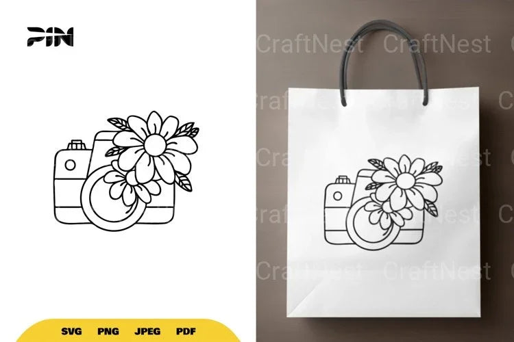Floral Camera SVG Bundle - CraftNest - Digital Crafting and Art