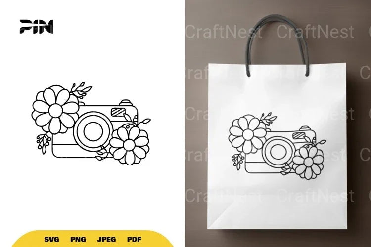 Floral Camera SVG Bundle - CraftNest - Digital Crafting and Art