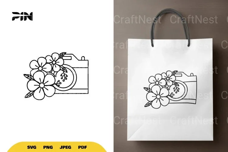 Floral Camera SVG Bundle - CraftNest - Digital Crafting and Art