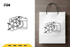 Floral Camera SVG Bundle - CraftNest - Digital Crafting and Art