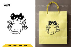 Floral Cat SVG Bundle - CraftNest - Digital Crafting and Art
