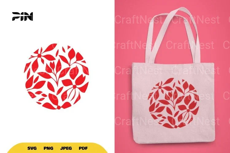 Floral Circle SVG Bundle - CraftNest - Digital Crafting and Art