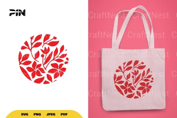 Floral Circle SVG Bundle - CraftNest - Digital Crafting and Art