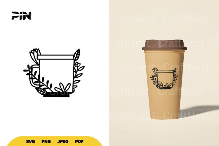 Floral Coffee SVG Bundle - CraftNest - Digital Crafting and Art