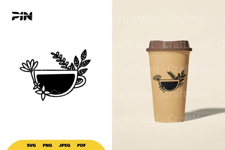Floral Coffee SVG Bundle - CraftNest - Digital Crafting and Art