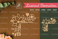 Floral Corner Laser Cut Decoration Clipart Bundle - CraftNest - Digital Crafting and Art