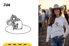 Floral Cowboy Hat SVG Bundle - CraftNest - Digital Crafting and Art