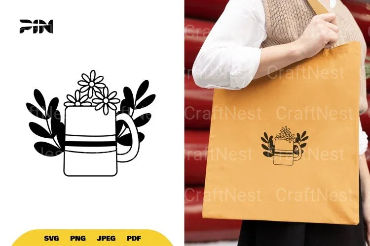 Floral Cup SVG Bundle - CraftNest - Digital Crafting and Art