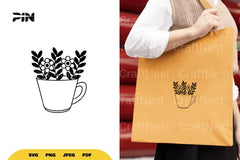 Floral Cup SVG Bundle - CraftNest - Digital Crafting and Art