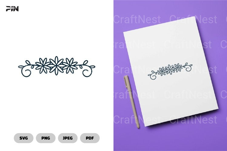 Floral Divider Cards SVG Bundle - CraftNest - Digital Crafting and Art