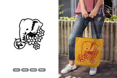 Floral Elephant Beauty Animal SVG Bundle - CraftNest - Digital Crafting and Art