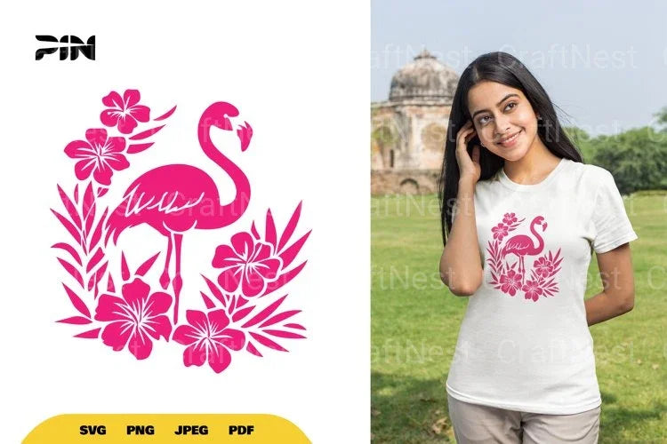 Floral Flamingo SVG Bundle - CraftNest - Digital Crafting and Art