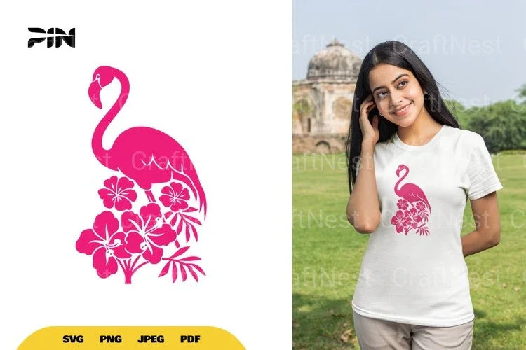 Floral Flamingo SVG Bundle - CraftNest - Digital Crafting and Art