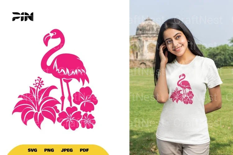 Floral Flamingo SVG Bundle - CraftNest - Digital Crafting and Art