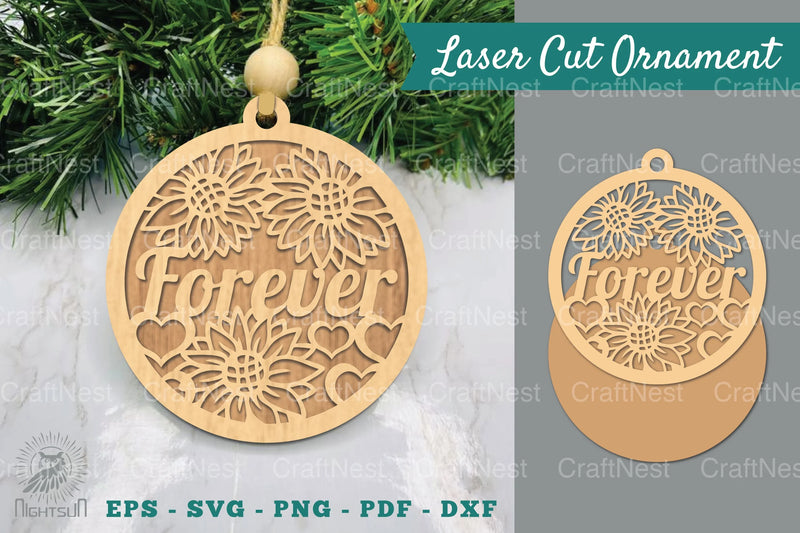 Floral Forever Laser Cut Ornament Clipart Bundle - CraftNest - Digital Crafting and Art