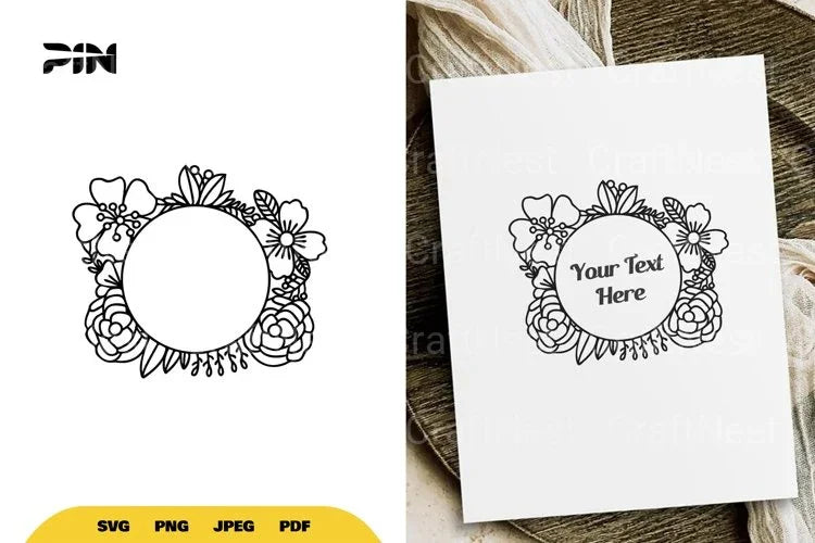 Floral Frame SVG Bundle - CraftNest - Digital Crafting and Art