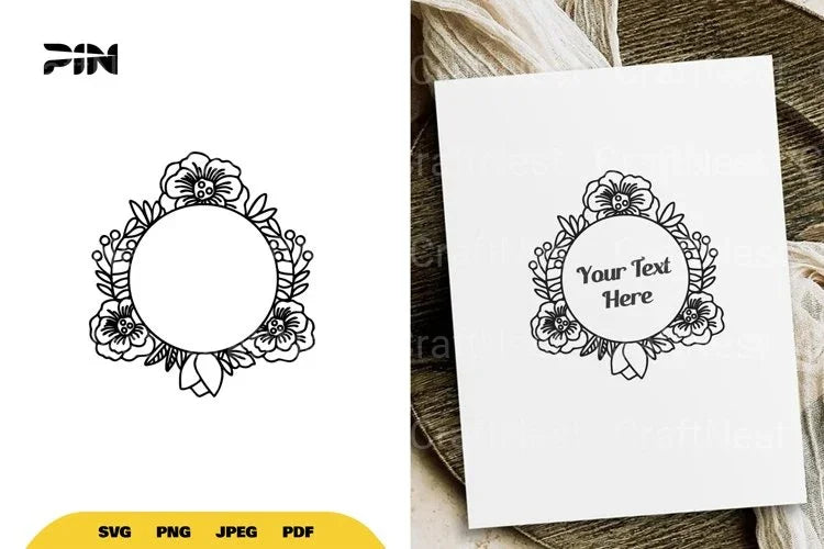 Floral Frame SVG Bundle - CraftNest - Digital Crafting and Art