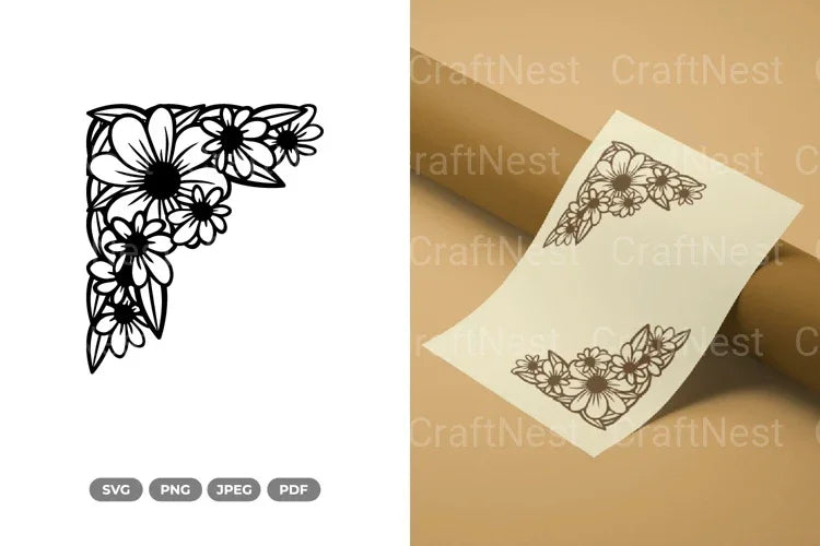 Floral Frame Cut SVG Bundle - CraftNest - Digital Crafting and Art