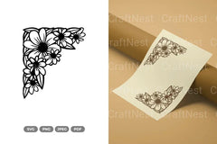 Floral Frame Cut SVG Bundle - CraftNest - Digital Crafting and Art