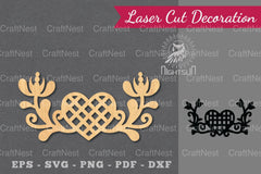 Floral Heart Laser Cut Decoration Clipart Bundle - CraftNest - Digital Crafting and Art