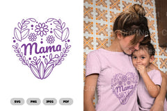 Floral Heart Mama Mother's Day SVG Bundle - CraftNest - Digital Crafting and Art