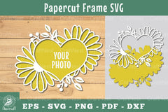 Floral Heart Papercut Frame Clipart Bundle - CraftNest - Digital Crafting and Art