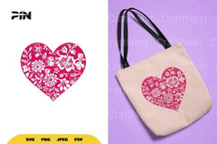 Floral Heart SVG Bundle - CraftNest - Digital Crafting and Art