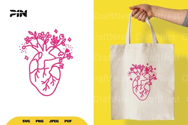 Floral Heart SVG Bundle - CraftNest - Digital Crafting and Art