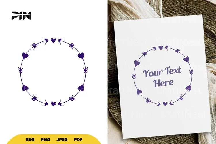 Floral Heart Wreath SVG Bundle - CraftNest - Digital Crafting and Art
