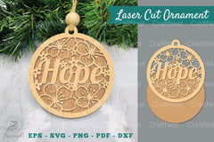 Floral Hope Laser Cut Ornament Clipart Bundle - CraftNest - Digital Crafting and Art