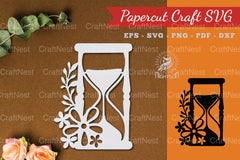 Floral Hourglass Paper Cut SVG Bundle - CraftNest - Digital Crafting and Art