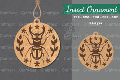 Floral Insect Laser Cut Ornament Clipart Bundle - CraftNest - Digital Crafting and Art