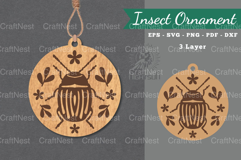 Floral Insect Laser Cut Ornament Clipart Bundle - CraftNest - Digital Crafting and Art