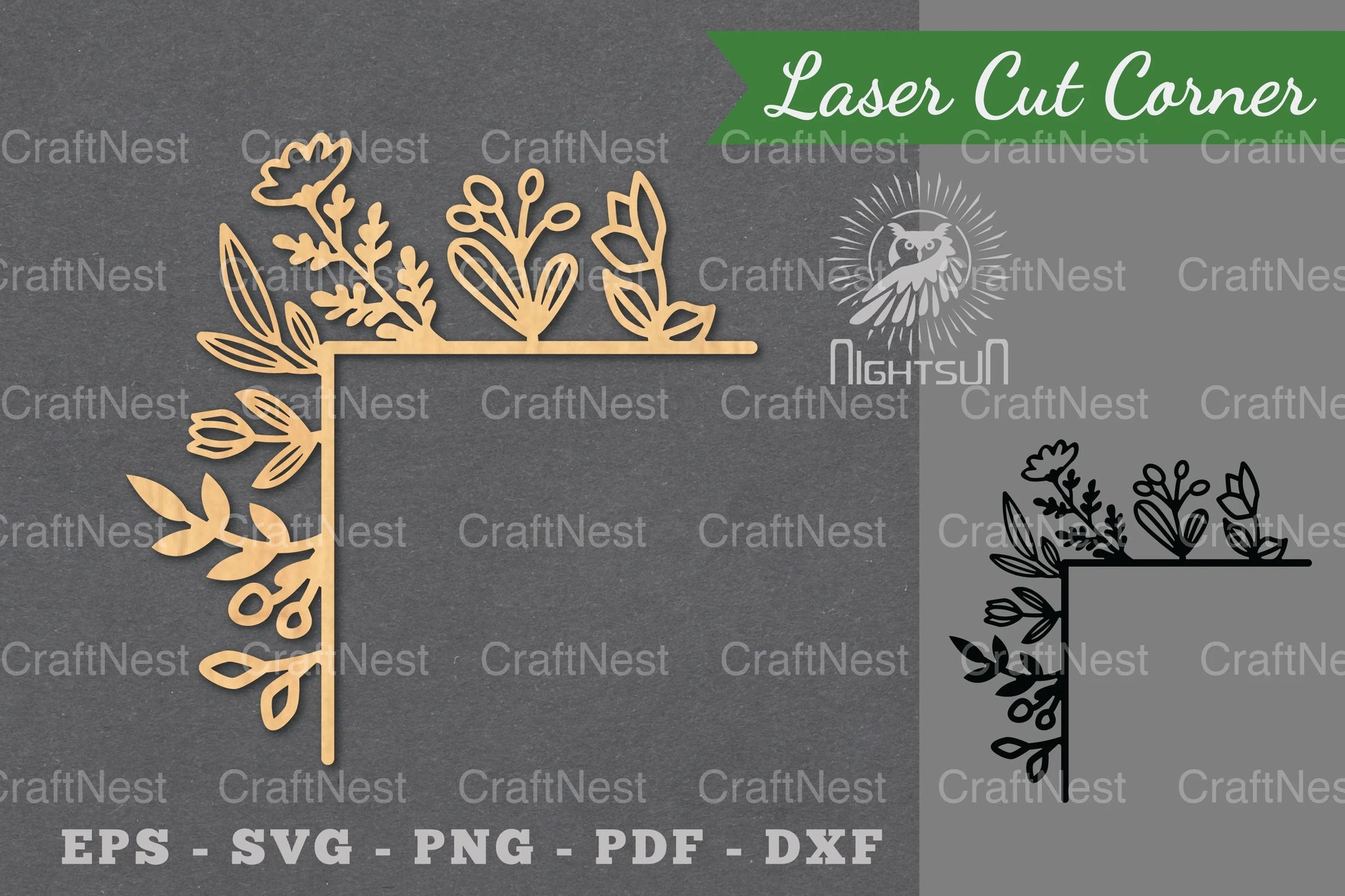 Floral Laser Cut Corner Clipart Bundle - CraftNest - Digital Crafting and Art