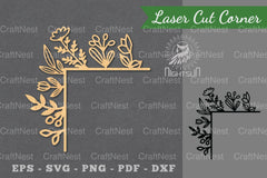Floral Laser Cut Corner Clipart Bundle - CraftNest - Digital Crafting and Art