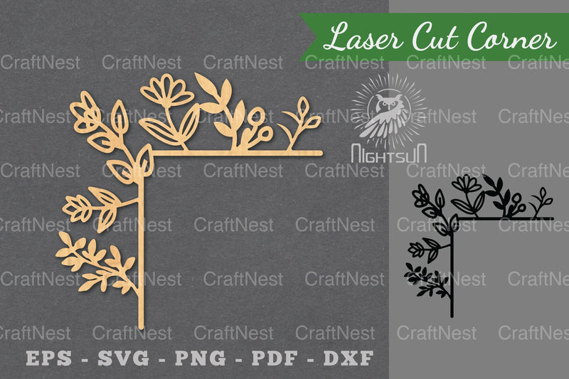 Floral Laser Cut Corner Clipart Bundle - CraftNest - Digital Crafting and Art
