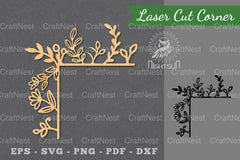 Floral Laser Cut Corner Clipart Bundle - CraftNest - Digital Crafting and Art