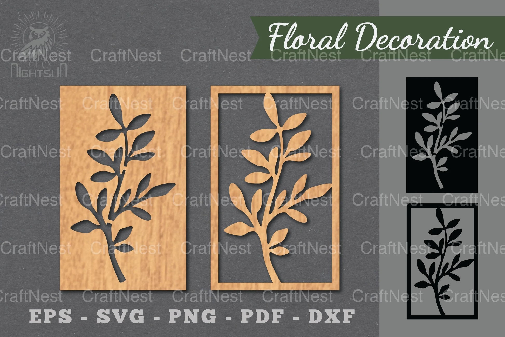 Floral Laser Cut Decoration SVG Bundle - CraftNest - Digital Crafting and Art