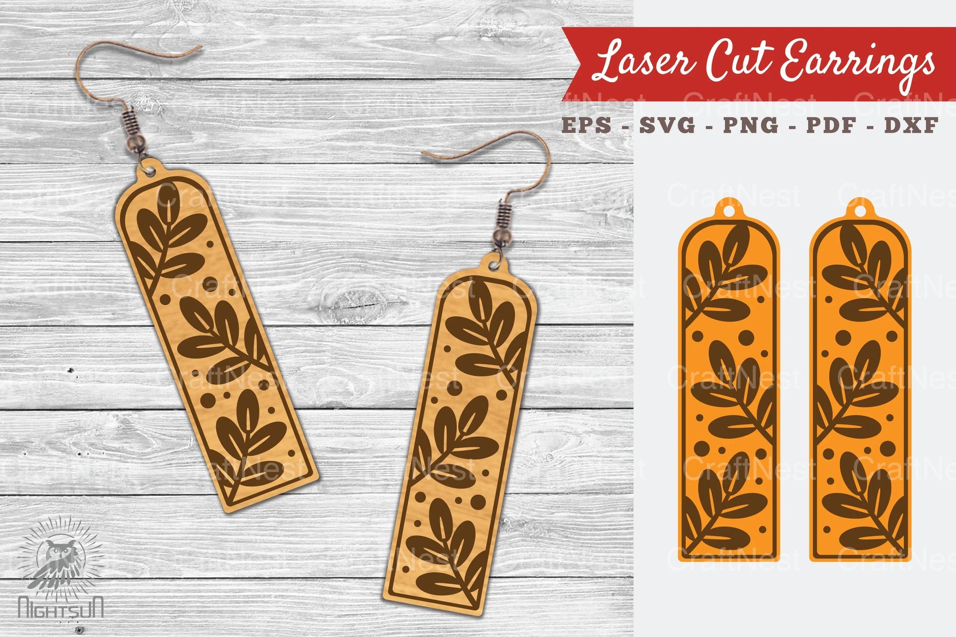 Floral Laser Cut Earrings SVG Bundle - CraftNest - Digital Crafting and Art