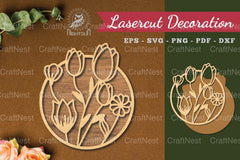 Floral Laser Cut Home Decoration Clipart Bundle - CraftNest - Digital Crafting and Art