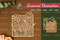 Floral Laser Cut Home Decoration Clipart Bundle - CraftNest - Digital Crafting and Art