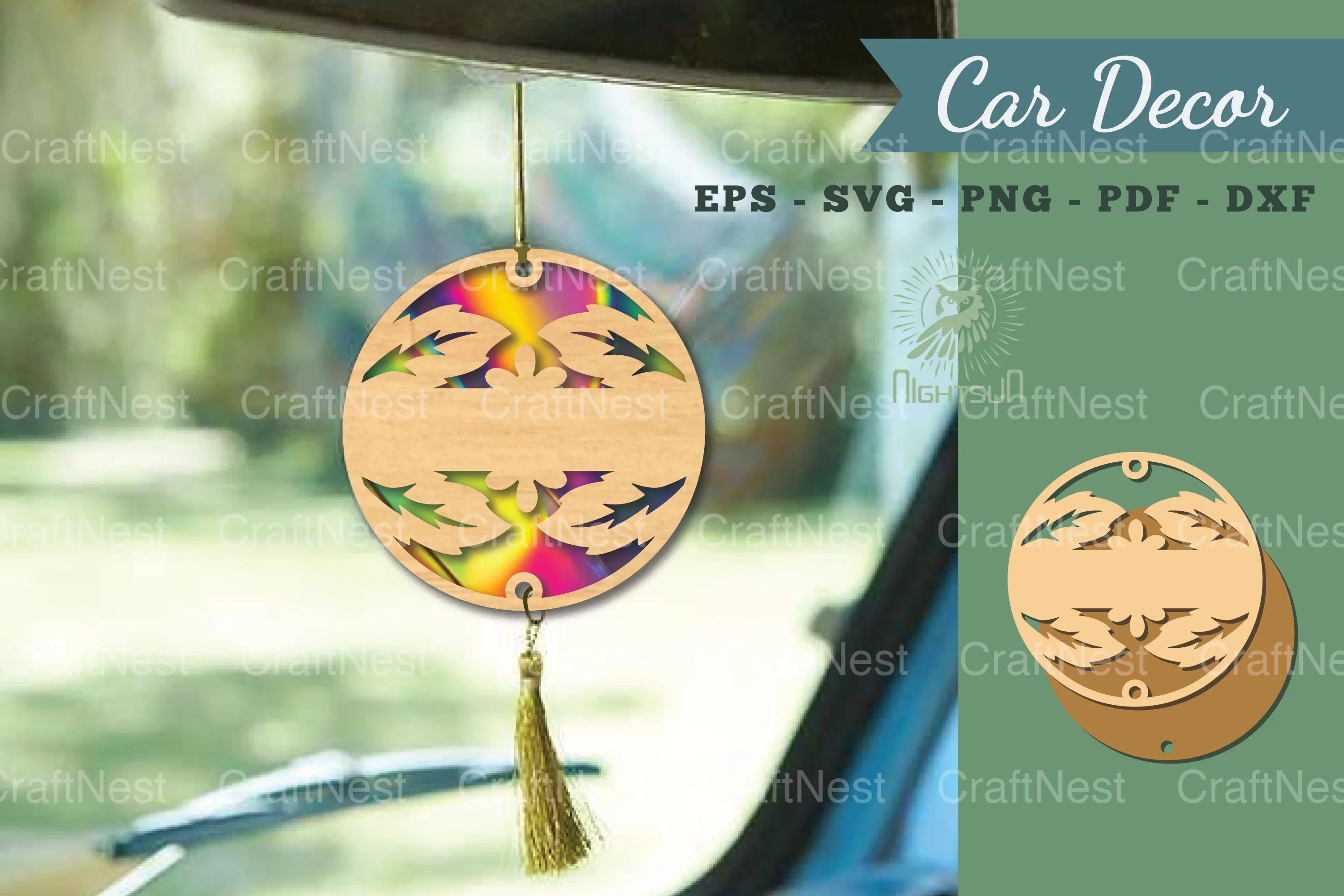 Floral Lasercut Car Decoration Clipart Bundle - CraftNest - Digital Crafting and Art