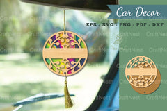 Floral Lasercut Car Decoration Clipart Bundle - CraftNest - Digital Crafting and Art