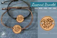 Floral Love Lasercut Bracelet Clipart Bundle - CraftNest - Digital Crafting and Art